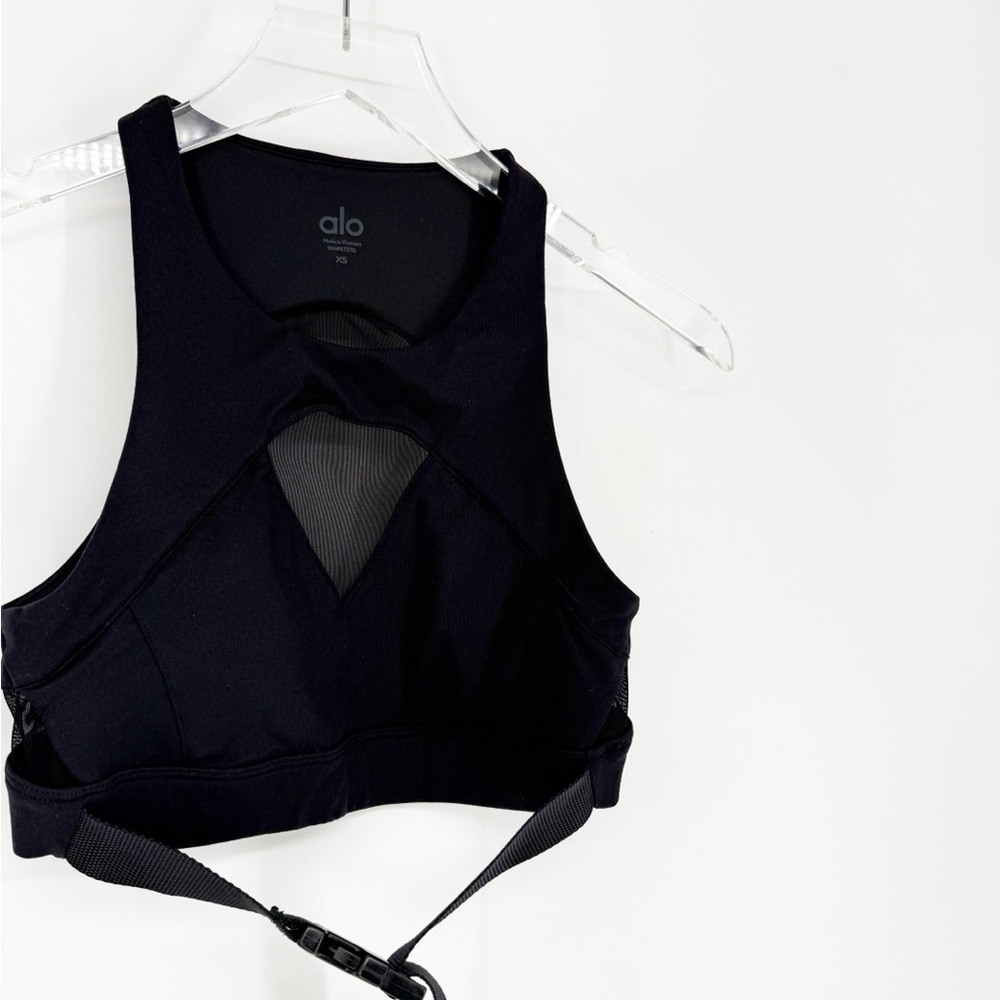 Alo Yoga Catch the Vibe‎ Buckle Sports Bra XS Black - Picture 4 of 7